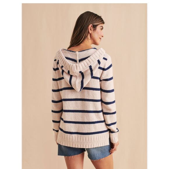 Faherty Kent Sweater Hoodie Stripes XS tassel Nautical Beachy Academia preppy - Picture 2 of 14